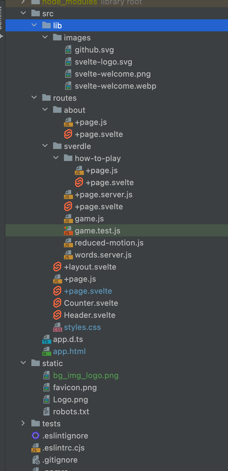 svelte demo proejct architecture