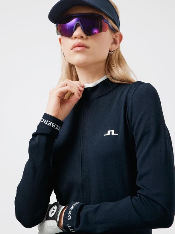 제이린드버그 여성 신상 알마 니트 스웨터 네이비