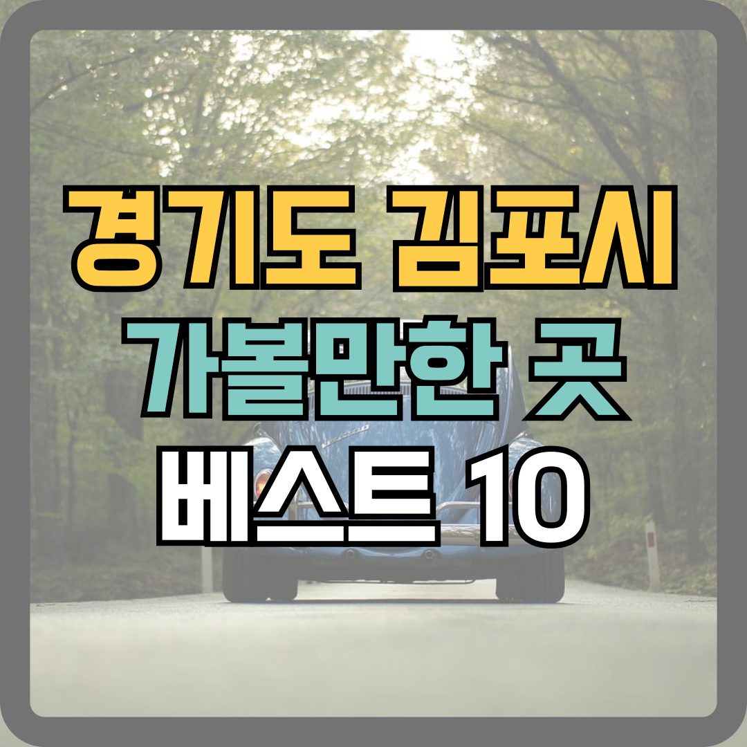 경기도 김포시 가볼만한 곳 베스트10