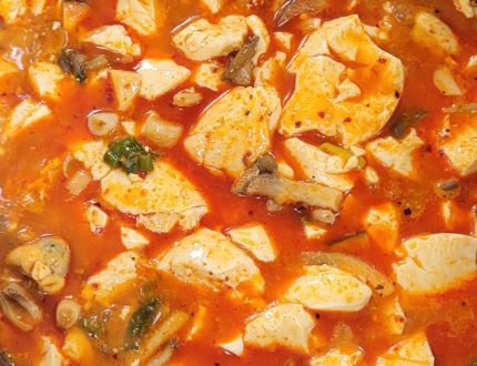 홍합 순두부 찌개