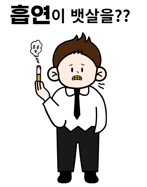흡연이 뱃살을 부른다.