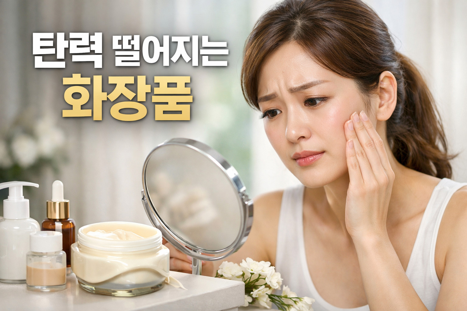 탄력 떨어지는 화장품