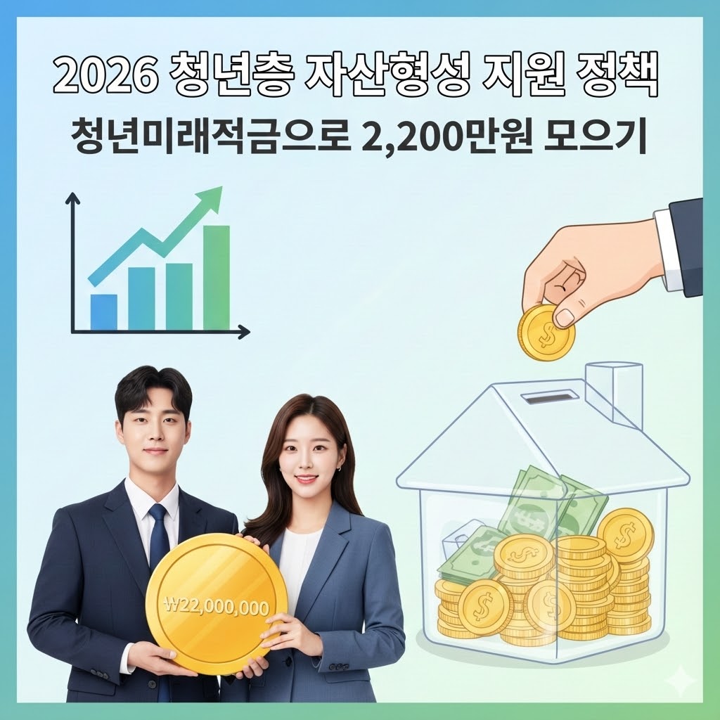 2026 청년층 자산형성 지원 정책-청년미래적금으로 2,200만원 모으기