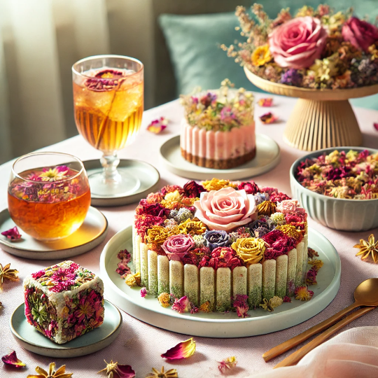 드라이 플라워 요리