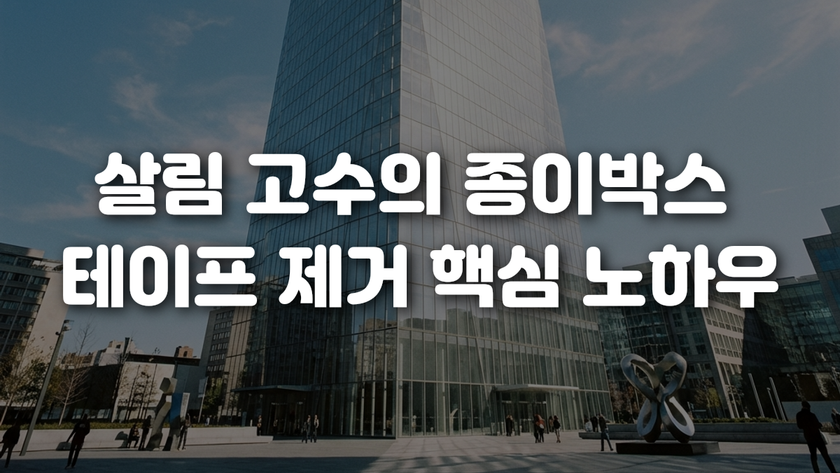 살림 고수의 종이박스 테이프 제거 핵심 노하우