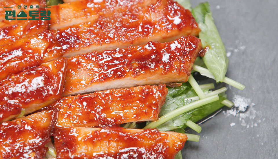 편스토랑 트로트신사 장민호 설탕코팅 항정살스테이크 레시피
