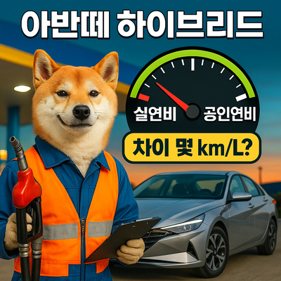 아반떼 하이브리드 실제 연비 vs 공인 연비 차이