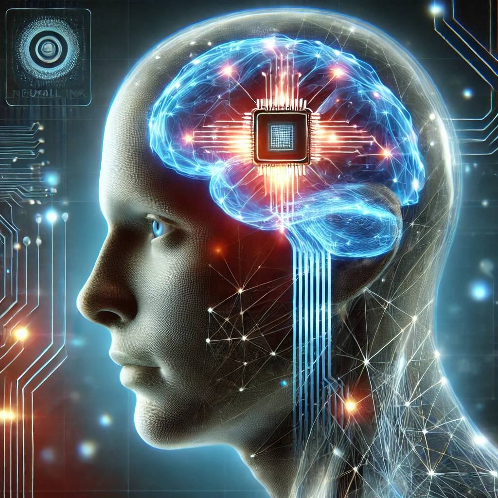 뇌-컴퓨터 인터페이스(BCI)의 작동 방식을 유추한 사진