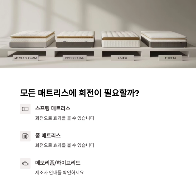 꿀잠을 위한 비밀 : 매트리스는 왜 3개월마다 돌려야 할까?
