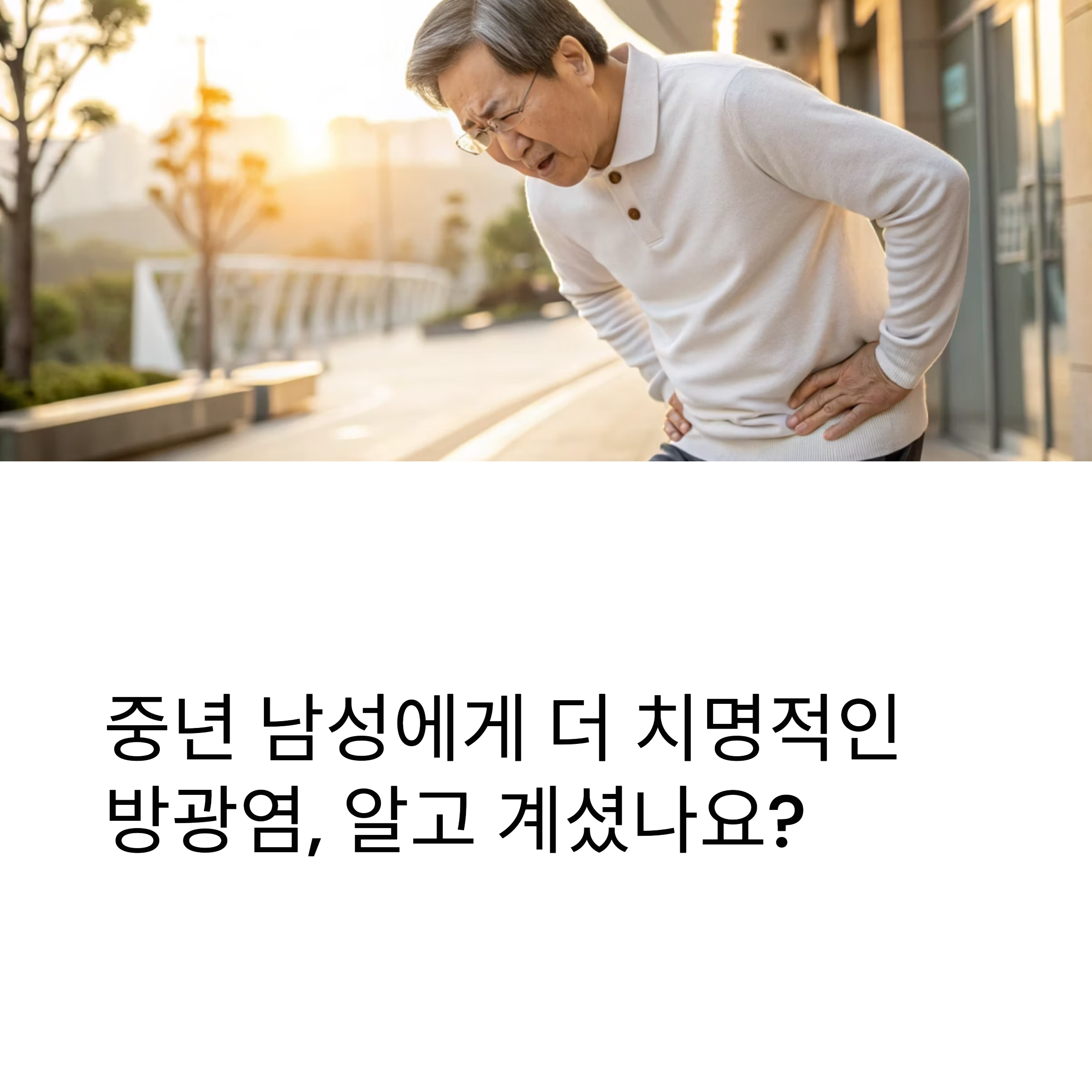 중년 남성에게 더 치명적인 방광염, 알고 계셨나요?