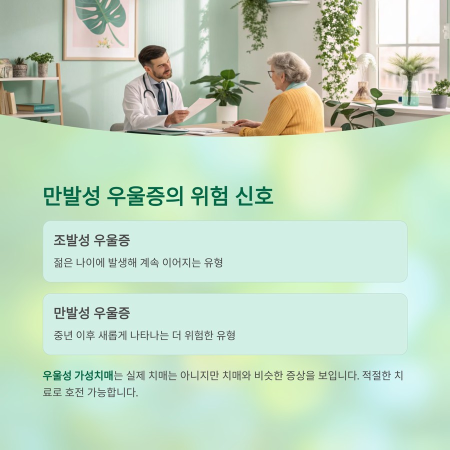 만발성 우울증과 우울성 가성치매의 위험 신호