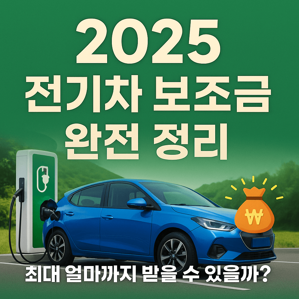 2025년 전기차 보조금 제도 정리입니다.