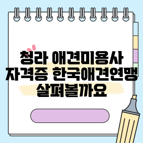 청라 애견미용사 자격증 한국애견연맹 살펴볼까요