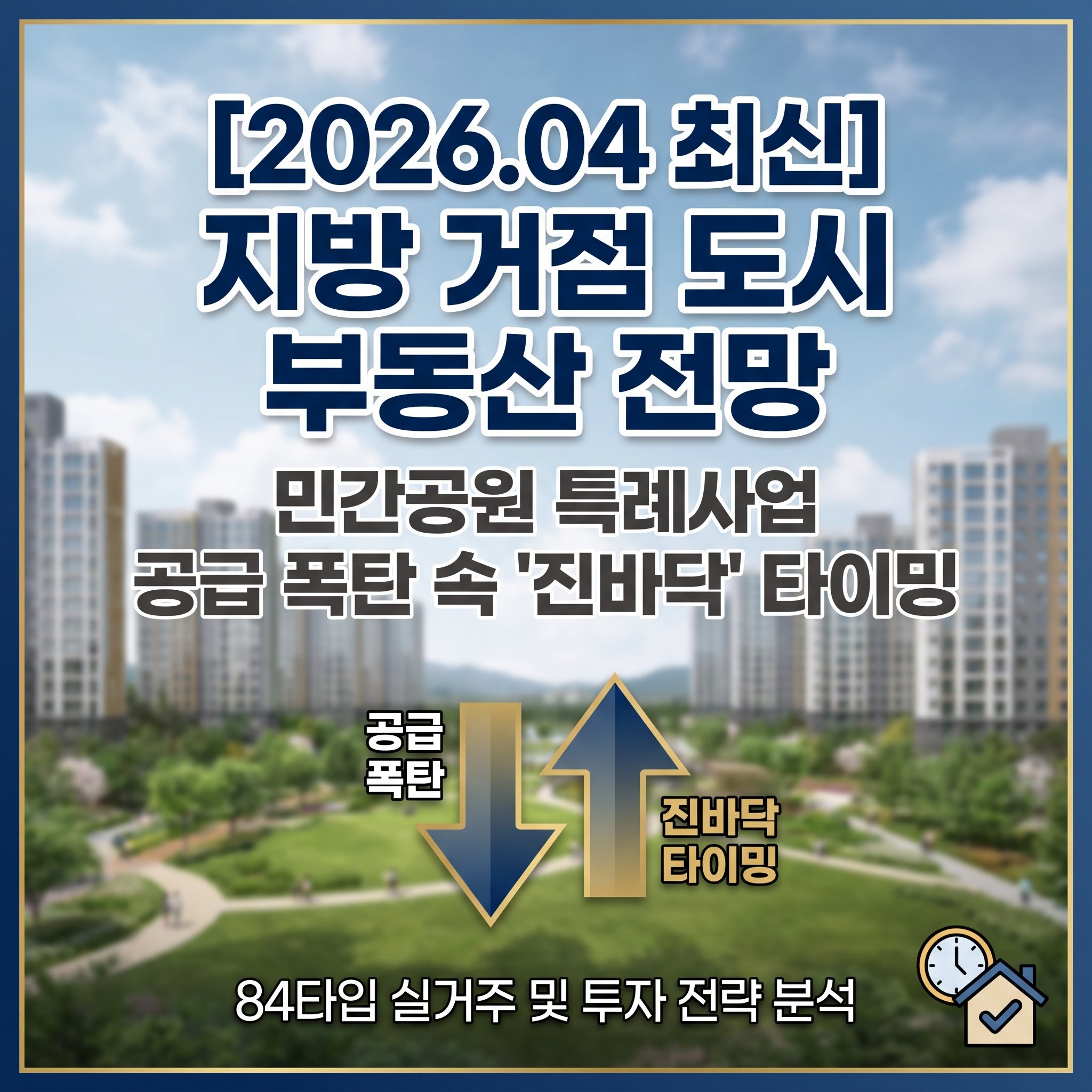 2026년 하반기 지방 거점 도시 비수도권 부동산 시장 트렌드 전망 및 입주 물량 미분양 똘똘한 한 채 선별 분석 가이드 썸네일