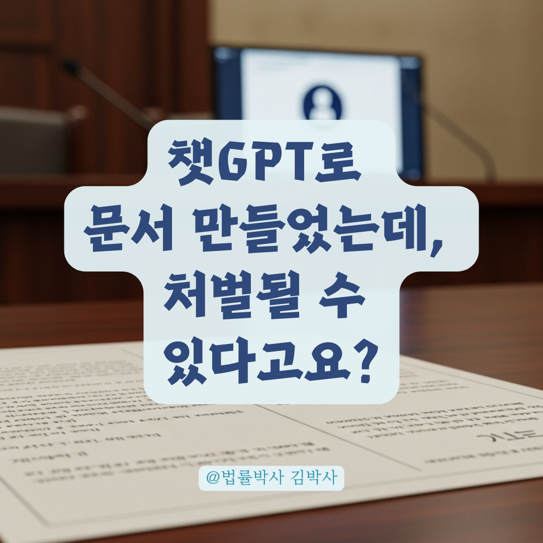 챗GPT로 만든 &lsquo;가짜 서류&rsquo;, 처벌될까? 실제 수사 기준 알아보기.