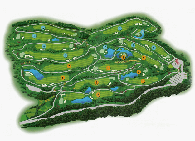 서원밸리 CC 코스 레이아웃