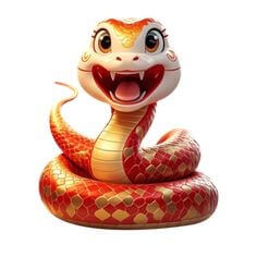 바닥은-노란-황금색을-보이며-등은-붉은색을-띠고있는-뱀이-표독스러운-이빨을-보이며-쳐다보는-모습