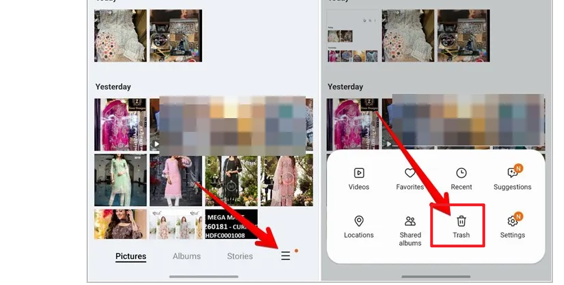 핸드폰 휴지통 비우기