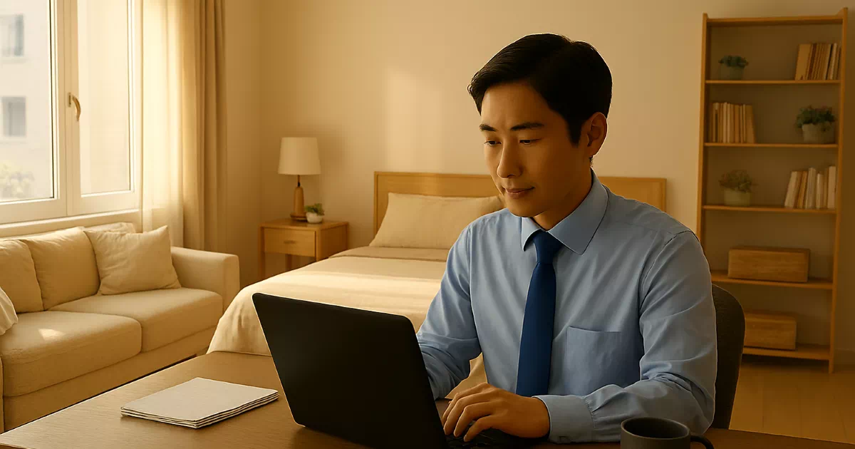 [2026 청년도약계좌] 유지 심사 결과와 예상 환급액을 확인하는 청년의 모습