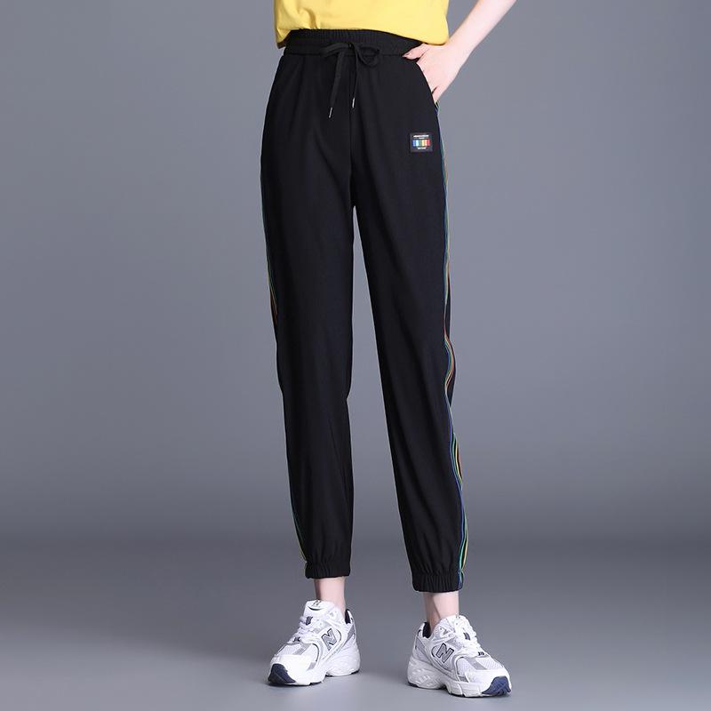 여자바지 꾸안꾸 트레이닝 레인보우 조거팬츠