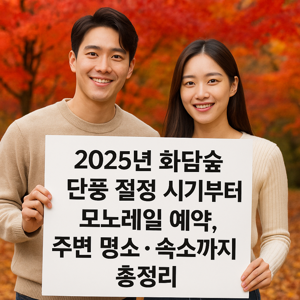 2025년 화담숲 단풍 절정 시기부터 모노레일 예약, 주변 명소와 숙소까지 총정리 썸네일