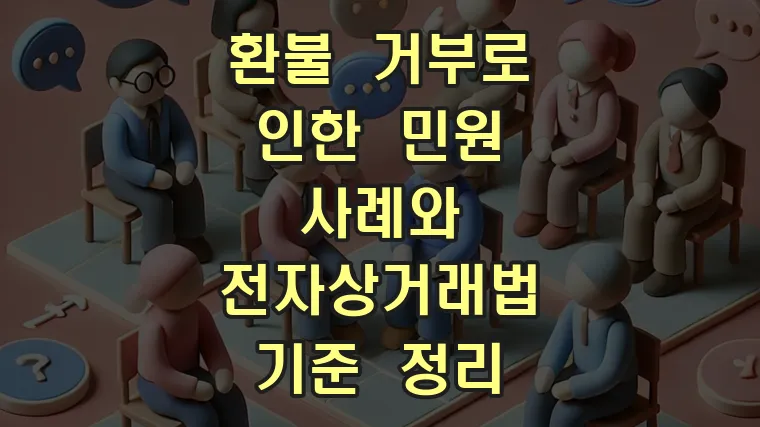 환불 거부로 인한 민원 사례와 전자상거래법 기준 정리