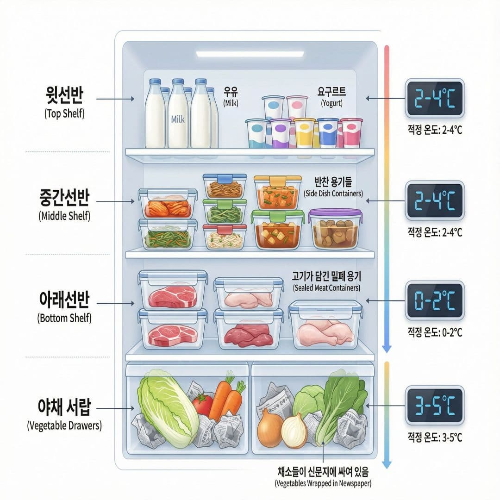 냉장고 식재료 정리, 신선도 유지와 공간 확보 비법