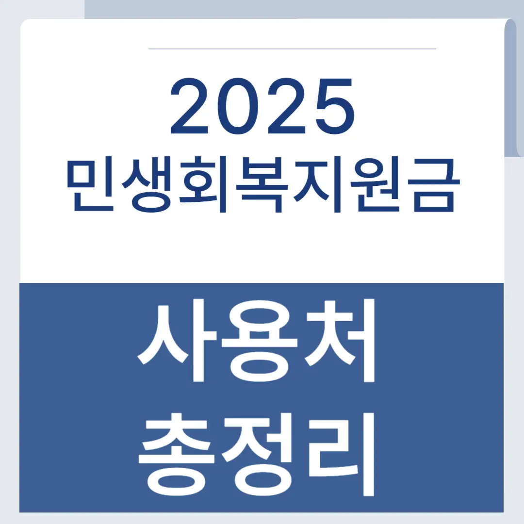 민생회복지원금사용처