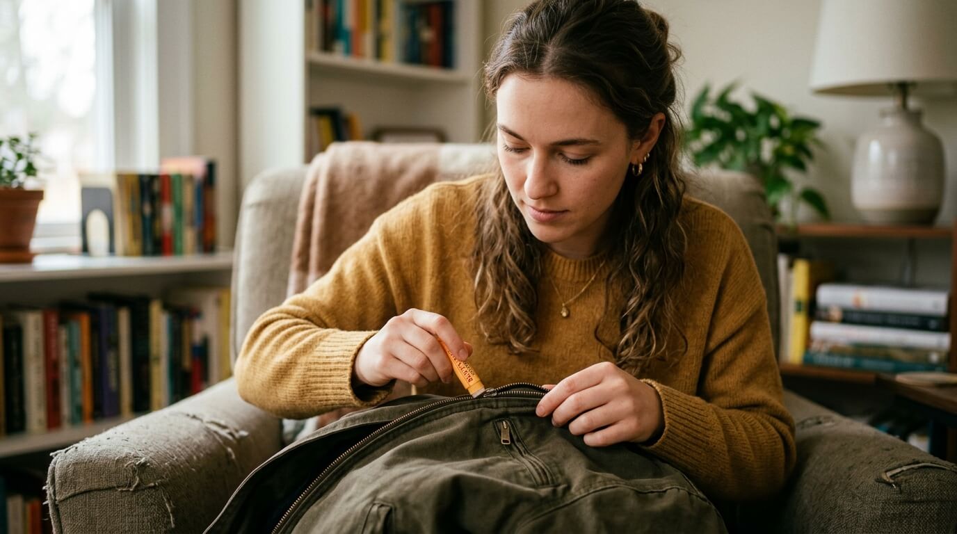 걸리는 지퍼에 립밤 바르는 립밤 활용법 생활꿀팁