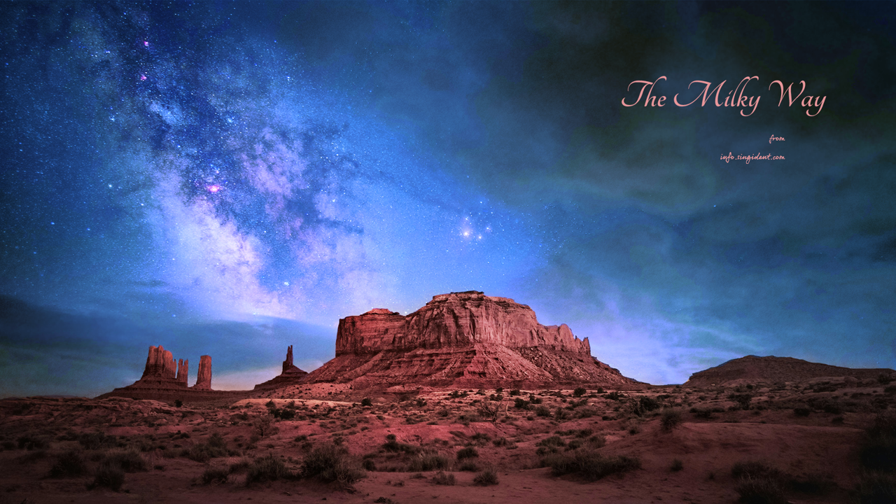 12 모뉴먼트 밸리와 은하수 C - The Milky Way 밤하늘배경화면