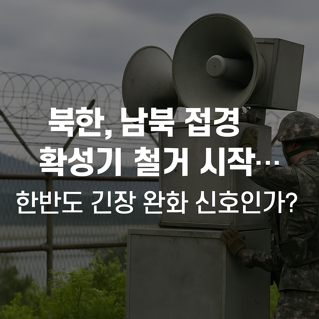 북한, 남북 접경 확성기 철거 시작…한반도 긴장 완화의 새로운 신호
