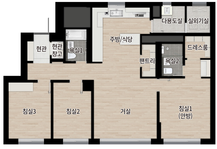 청담 르엘 평면도 84A