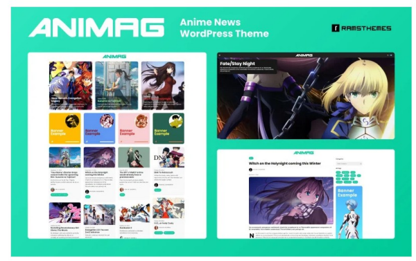 ANIMAG - 애니메이션 뉴스 워드프레스 테마 + RTL