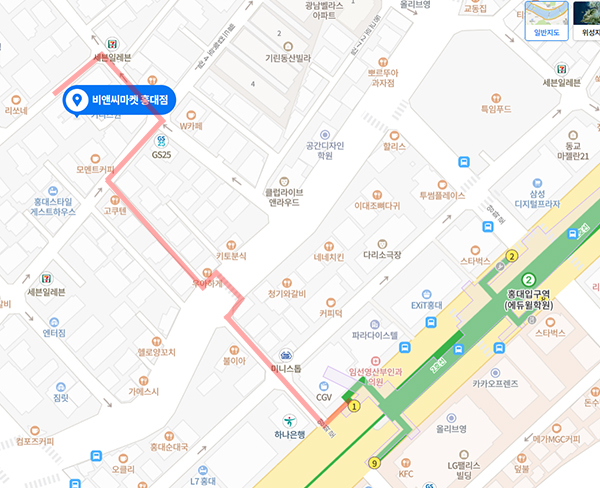 비앤씨마켓 지도 이미지