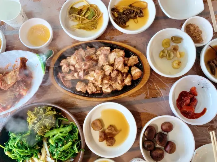 생방송오늘저녁 전남 구례 지리산 숙소 밥잘주는민박 온돌방 구들방에서 즐기는 산나물 반찬 산닭구이 맛집