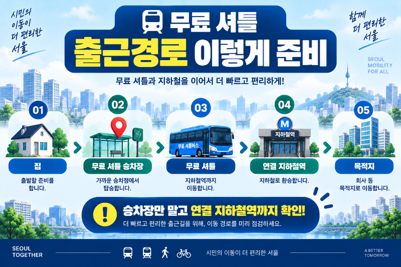 서울 버스 파업 무료 셔틀 승차장과 지하철역 확인 순서