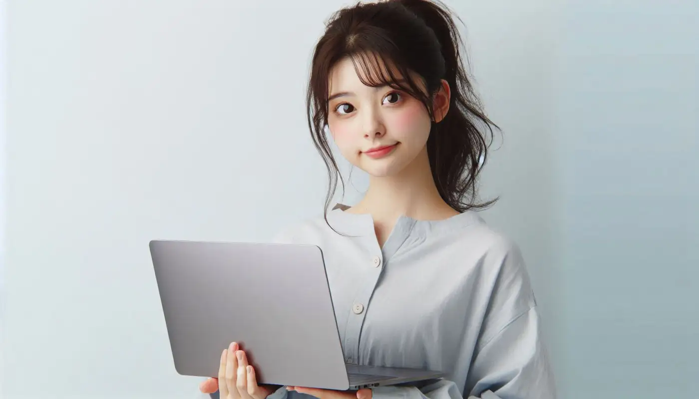 코인원-가입-이벤트-참여-방법을-알아보는-여성의-모습