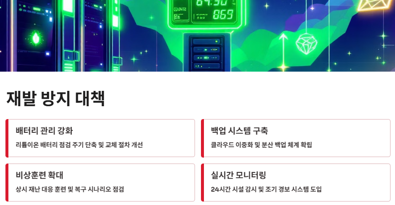 국가정보자원관리원 화재 피해 상황, 원인 및 대응방안