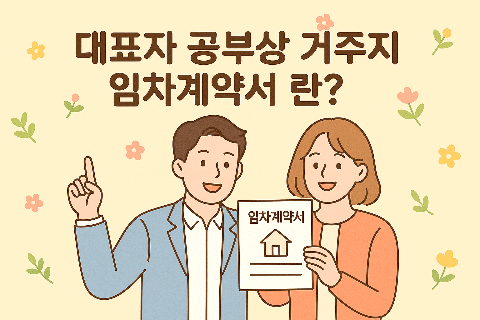 &lsquo;대표자 공부상 거주지 임차계약서&rsquo;