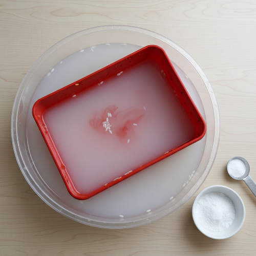 김치통 얼룩 제거, 쌀뜨물로 얼룩 제거 &amp; 위생 관리