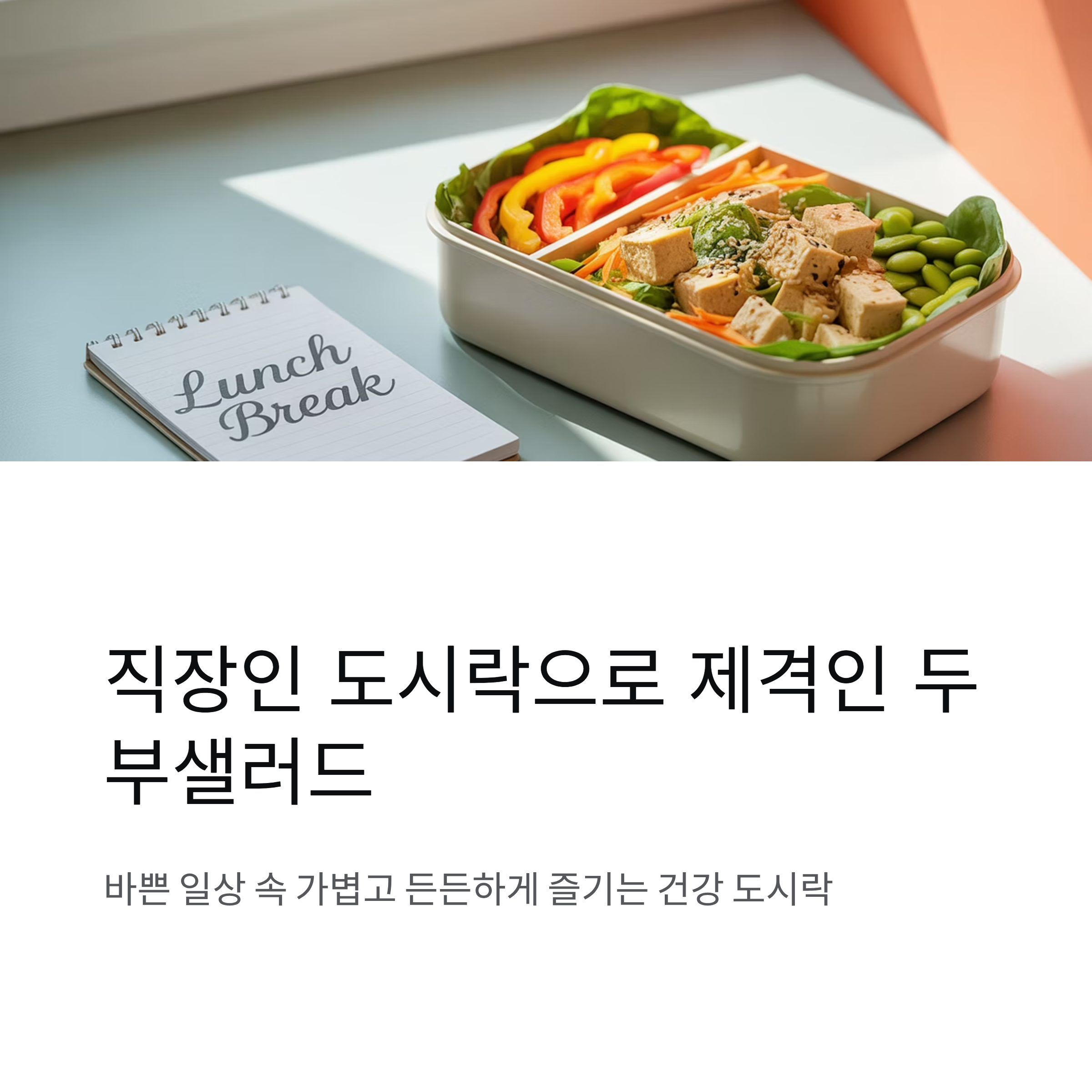 직장인 도시락으로 제격인 두부샐러드
