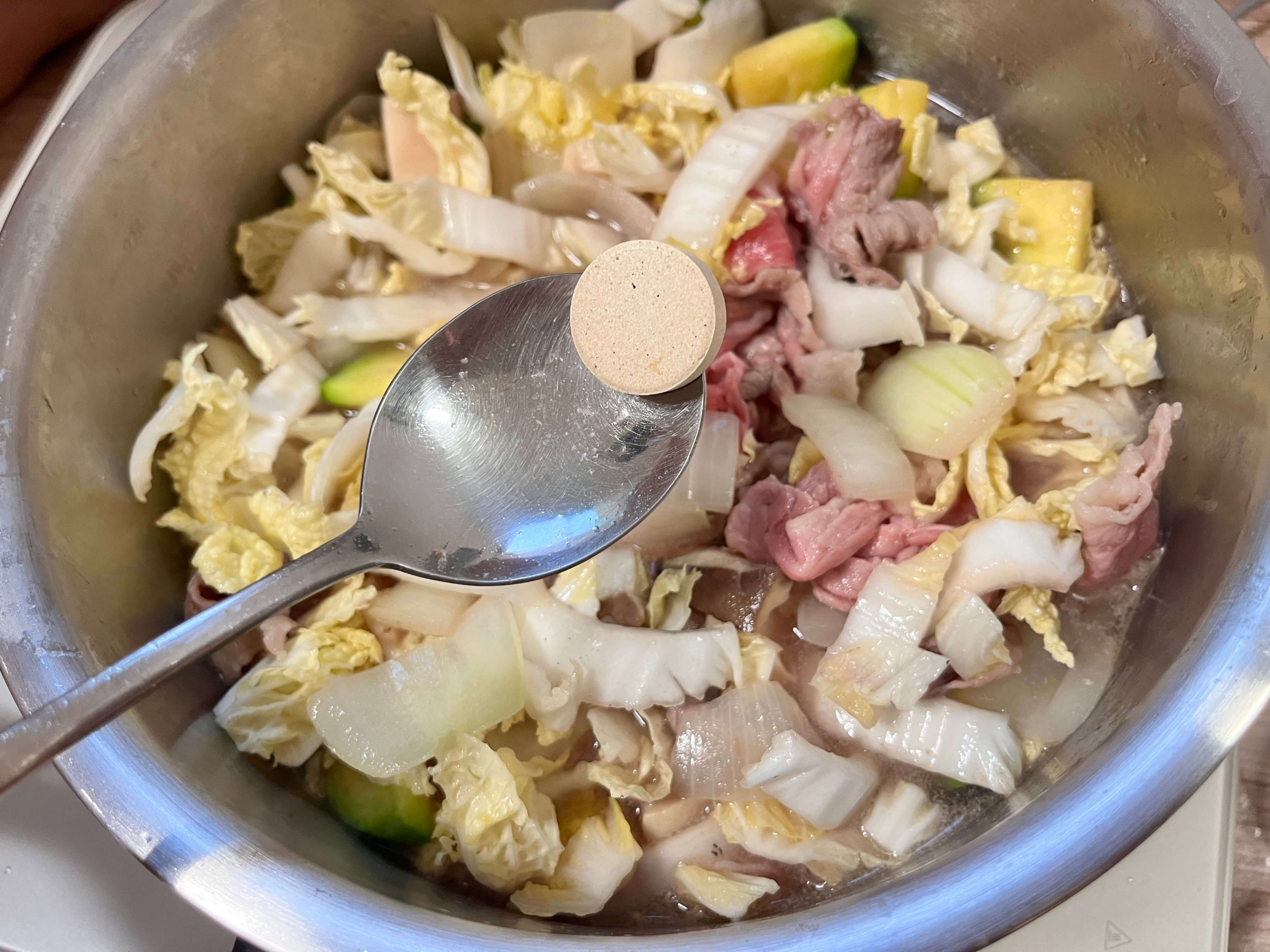 간단한 차돌 알배추 된장찌개