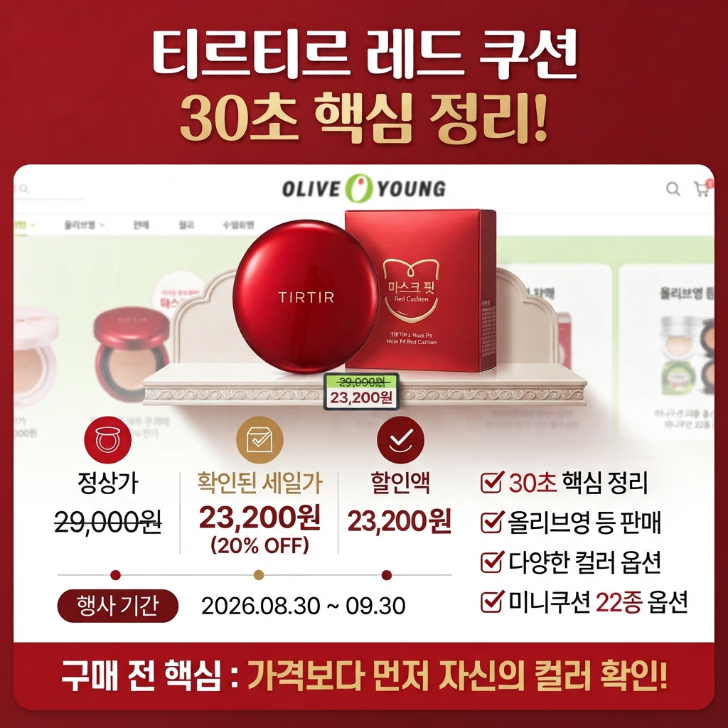 티르티르 레드 쿠션 색상 고르는 법 확인하기
