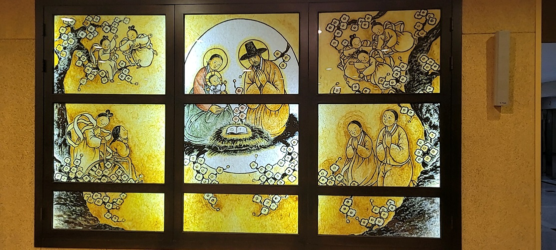 탄방동성당 소성전 스테인드글라스