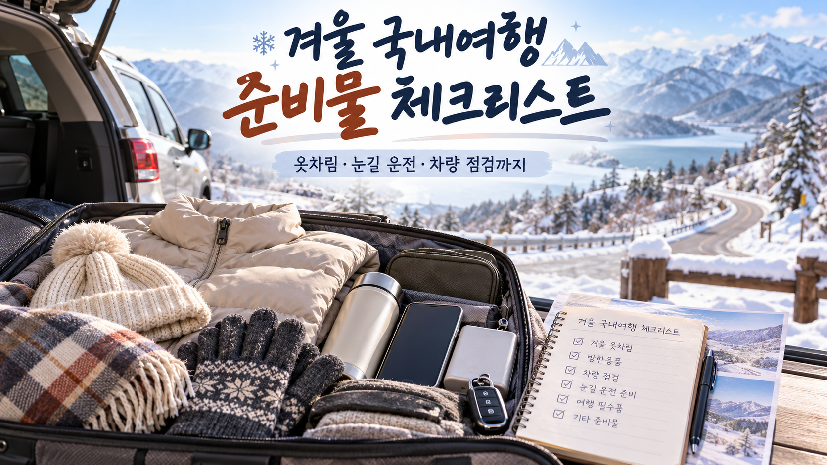 겨울 국내여행 준비물 체크리스트