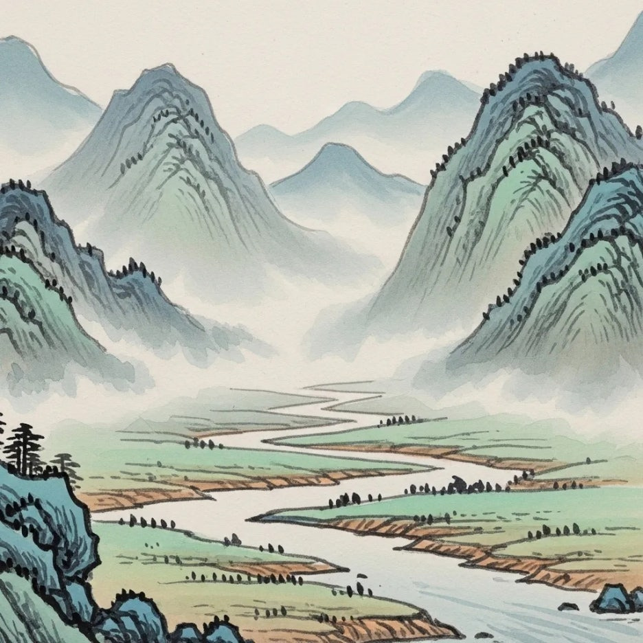 수묵화처럼 아름다운 한국적인 풍경