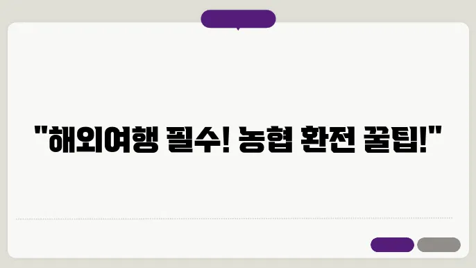 환율 변동성을 고려한 환전