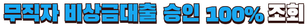 무직자 비상금대출 승인 100% 조회