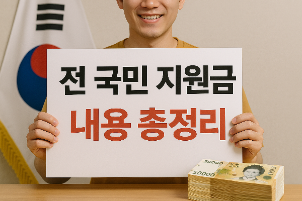 여야, 소비쿠폰 추경안 전격 합의! 전 국민 지원금 내용 총정리