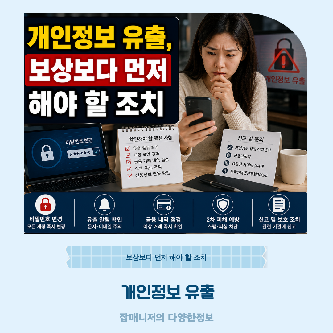 개인정보 유출, 보상보다 먼저 해야 할 조치